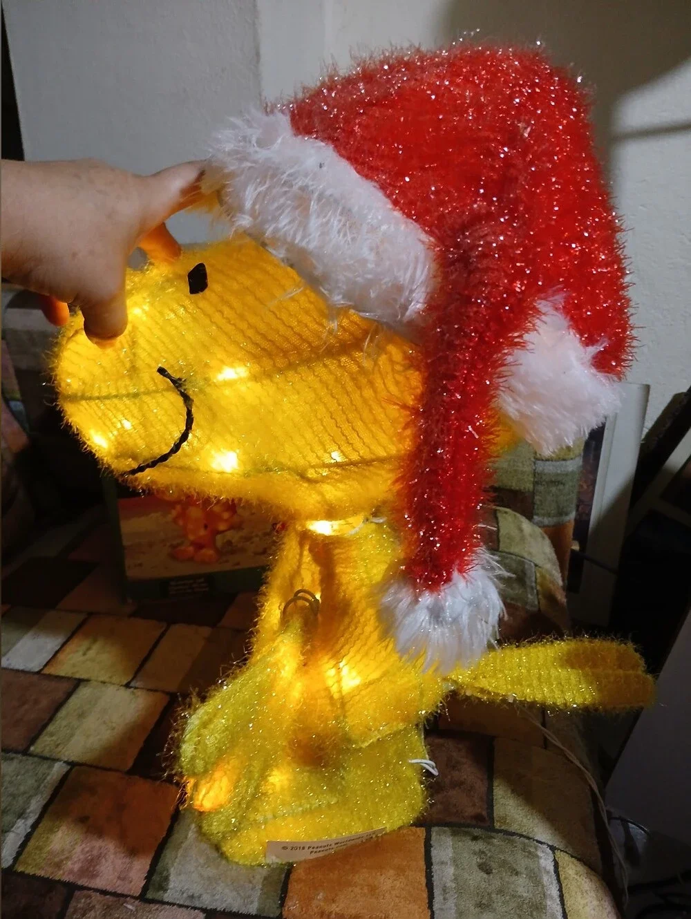 Peanuts Woodstock Light-Up Holiday Figurine - Yellow
